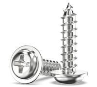 Valorada 100Pcs M3 x 12mm Screws for Wood, Modified Truss Head Self Tapping Screws, Phillips Drive, 304 Stainless Steel