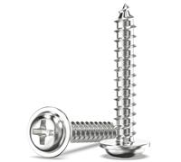 Valorada 100Pcs M3 x 18mm Screws for Wood, Modified Truss Head Self Tapping Screws, Phillips Drive, 304 Stainless Steel