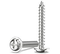 Valorada 100Pcs M3 x 20mm Screws for Wood, Modified Truss Head Self Tapping Screws, Phillips Drive, 304 Stainless Steel