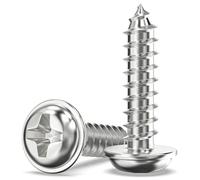 Valorada 100Pcs M4 x 16mm Screws for Wood, Modified Truss Head Self Tapping Screws, Phillips Drive, 304 Stainless Steel