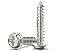 Valorada 100Pcs M4 x 20mm Screws for Wood, Modified Truss Head Self Tapping Screws, Phillips Drive, 304 Stainless Steel