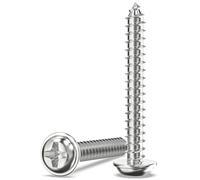 Valorada 100Pcs M4 x 30mm Screws for Wood, Modified Truss Head Self Tapping Screws, Phillips Drive, 304 Stainless Steel