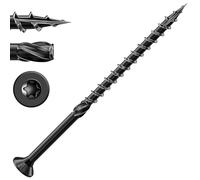 Valorada 50Pcs Decking Screws 4.8 x 90mm, Torx Countersunk Wood Screws, Outdoor Wood Screw, Black Oxide Finish for Fence, Timber