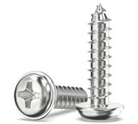 Valorada 50Pcs M5 x 20mm Screws for Wood, Modified Truss Head Self Tapping Screws, Phillips Drive, 304 Stainless Steel