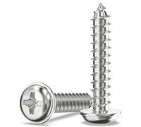 Valorada 50Pcs M5 x 25mm Screws for Wood, Modified Truss Head Self Tapping Screws, Phillips Drive, 304 Stainless Steel