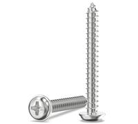 Valorada 50Pcs M5 x 40mm Screws for Wood, Modified Truss Head Self Tapping Screws, Phillips Drive, 304 Stainless Steel