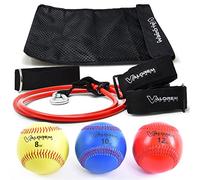 Valorem Sports Weighted Baseballs for Pitching & Hitting Training - Bonus J-Bands & Carry Bag - Set of 3 Balls (8/10/12 oz) - for Youth & Adult Baseball or Softball Practice - Regulation Size