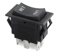 Valorup 30 Amp DPDT Momentary Rocker Switch, Black, ON-OFF-ON Operation, Push Button Actuator, Suitable for RV Jack Switch, Trailer Stabilizer, Landing Gear, Power Awning