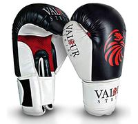Valour Strike Boxing Gloves for Men Women Ladies | Glove Ounce set to 16oz 14oz 12oz 10oz 8oz | Pro Boxing Training Gloves for Sparring in Kickboxing MMA Muay Thai or Boxercise Training