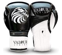 Valour Strike Boxing Gloves for Men Women Ladies | Set in Ounce 16oz 14oz 12oz 10oz 8oz for Pro Sparring Kickboxing MMA Muay Thai or Boxercise Training Workout | Black Paw™