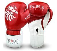 Valour Strike Boxing Gloves for Men Women Ladies | Set Ounce 16oz 14oz 12oz 10oz 8oz For Pro Sparring Kickboxing MMA Muay Thai or Boxercise Training Workout | Red Paw™