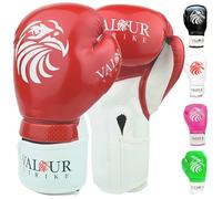 Valour Strike Boxing Gloves for Men Women Ladies | Set Ounce 16oz 14oz 12oz 10oz 8oz For Pro Sparring Kickboxing MMA Muay Thai or Boxercise Training Workout | Red Paw™