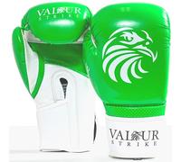 Valour Strike Green Boxing Gloves for Men Women Ladies | Set Ounce 16oz 14oz 12oz 10oz 8oz For Pro Sparring Kickboxing MMA Muay Thai Boxercise Training or Workout