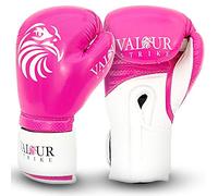 Valour Strike Pink Boxing Gloves for Women Ladies Girls Men | Set in Ounce 16oz 14oz 12oz 10oz 8oz 6oz or 4oz For Pro Sparring Kickboxing MMA Muay
