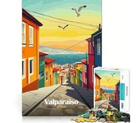 Valparaiso, Chile 1000 Piece Jigsaw Puzzles Mind Challenge Toy High Precision Die Cut Amusing Challenge for Waiting Time (50x75cm)