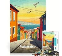 Valparaiso, Chile Jigsaw Puzzles 1000 Mental Focus Game Precision Cut Smooth Edges Meaningful Connection Building Game (38x52cm)