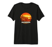 Valparaiso Chile Sunset Colonial City Vacation Premium T-Shirt