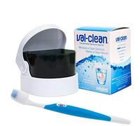 Valplast Flexible Denture Care Package ~ 12 Months Val-Clean Sachets, Sonic Cleaner, Silicone Brush (Blue Brush)