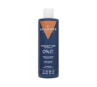VALQUER 0% Straight Hair Shampoo. Frizz Control, Hydration and Natural Shine with Cotton Capsules, Fucogel and Vitamins, Vegan 400 ml