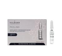 Valquer Facial Peel Fibres Face Serum Night Exfoliation and Repair. All Skin Types With Glycolic Acid and Aha. Face Scrub - 5 x 3 ml