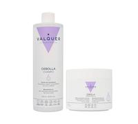 VALQUER Onion Shampoo 500 ml and Hair Mask 300 ml Set | Purifying and Oil Control for Oily Hair | Anti Hair Loss and Antioxidant Care | Strength and Volume for All Hair Types.