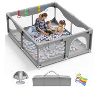 Valquid Baby Playpen, 200X180cm Play Pen Babies and Toddlers, Extra Large Baby Fence Play Yards for Indoor & Outdoor with Breathable Mesh Anti-Fall Playpen