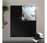 Valquid %Blackout Blind, 300×145cm Portable Blackout Blinds Stick on Window, Temporary Blackout Curtains with 30 Velcro Pairs | Cutting any Size Shape for Bedroom, Travel and Skylight