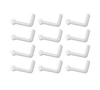 Valquzar 12 Pcs Clear Nose Piercing Retainer Set, Crafted from Acrylic Bioflex, 20g 0.8mm Plastic Nose Stud features an L-Shape Flat Top design for secure and comfortable wear for School Daily Work