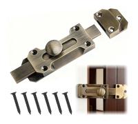 Valquzar 3 Inch Antique Bronze Door Bolt Lock, Heavy Duty Zinc Alloy Slide Latches for Internal Doors, European Style Security Latch for Bedroom, Bathroom, Gate & Shed