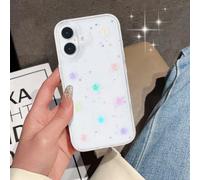 VALRION Compatible with iPhone 16 Plus 3D Luminous Stars Phone Case Glow in The Dark Noctilucent Bling Case for Women Girly Soft Slim TPU Shockproof Sparkly Light up Transparent Phone Cover,Clear