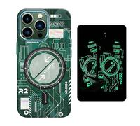 VALRION Compatible with iPhone 16 Pro Max Luminous Case Glow in The Darkness Noctiluncent Fluorescent Case with Wireless Charging for Women Men Slim Soft Bumper Protector Shockproof Phone Cover, Green