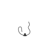 Ferm Living Valse candlestick low Black