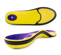 VALSOLE Pro Plantar Fasciitis Insoles for Men Women, 220+lbs Heavy Duty High Arch Support Orthotic Inserts, Work Boots Shoe Insoles for Flat Feet,Metatarsalgia,Heel Pain (Yellow & Purple, UK-4-23.6cm)