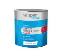 Valspar Trade Pure Brilliant White Gloss Metal & Wood Paint, 2.5L