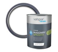 Valspar Trade Pure Brilliant White Smooth Matt Masonry Paint, 5L Tin