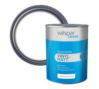 Valspar Trade Pure Brilliant White Vinyl Matt Wall & Ceiling Emulsion Paint, 5L