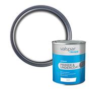 Valspar Trade White Matt Wall & Ceiling Primer & Undercoat, 1L