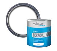 Valspar Trade White Matt Wall & Ceiling Primer & Undercoat, 2.5L Tin