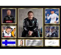 Valtteri Bottas Signed Autograph Photograph Display - Perfect for F1 Fans, A4 Poster + Black Frame - Limited Edition Autograph Fan Gift - Collectible Memorabilia Merchandise
