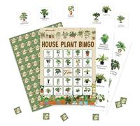 valucise Plant Bingo Game Cards, Green House Plants Bingo Games for Adults, Greenery Bingo Cards Supplies, Birthday Party Decor Favors, Card Gifts for Plant Lover Friends Family Holiday, (Plant)