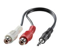 Value 11.99.4340 Jack Cable Black Shielded 0.20 m Audio 3.5 mm to ...