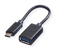 Value 11999030 USB 3.1 Cable Type C Male to A Female 0.15 m Black