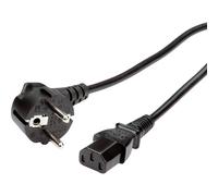 Value 19.99.1552 Cable 2m Black IEC320 C19 Socket Earthing Contact...