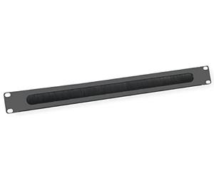 VALUE 19 inch cable guide 1 HE with brush seal, RAL 9005 jet black