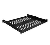 VALUE 19 Inch Device Carrier 1 U, D: 400 mm, Max. 25 kg, U-Shape, Black