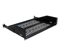 VALUE 19 Inch Device Carrier 2 U, D: 350 mm, Max. 25 kg, U-Shape, Black