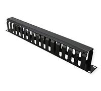 VALUE 19 inch front plate 1 U with manoeuvring channel 40 x 60 mm, black