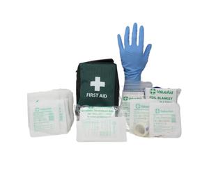 Value Aid 40 Piece First Aid Kit in Small Travel Bag for Home Car Holiday and Workplace