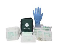 Value Aid 65 Piece First Aid Kit in Medium Travel Bag for Home Car Holiday and Workplace