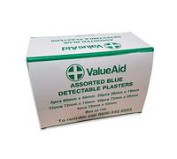 Value Aid Assorted Blue Detectable Plasters - Box of 100